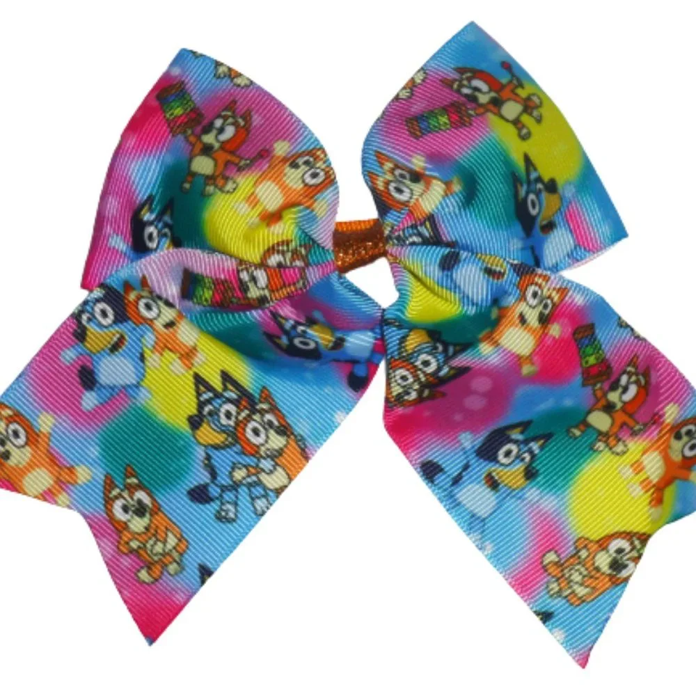Bluey Cartoon Dog Girls 4.5-Inch Hair Bow Clip